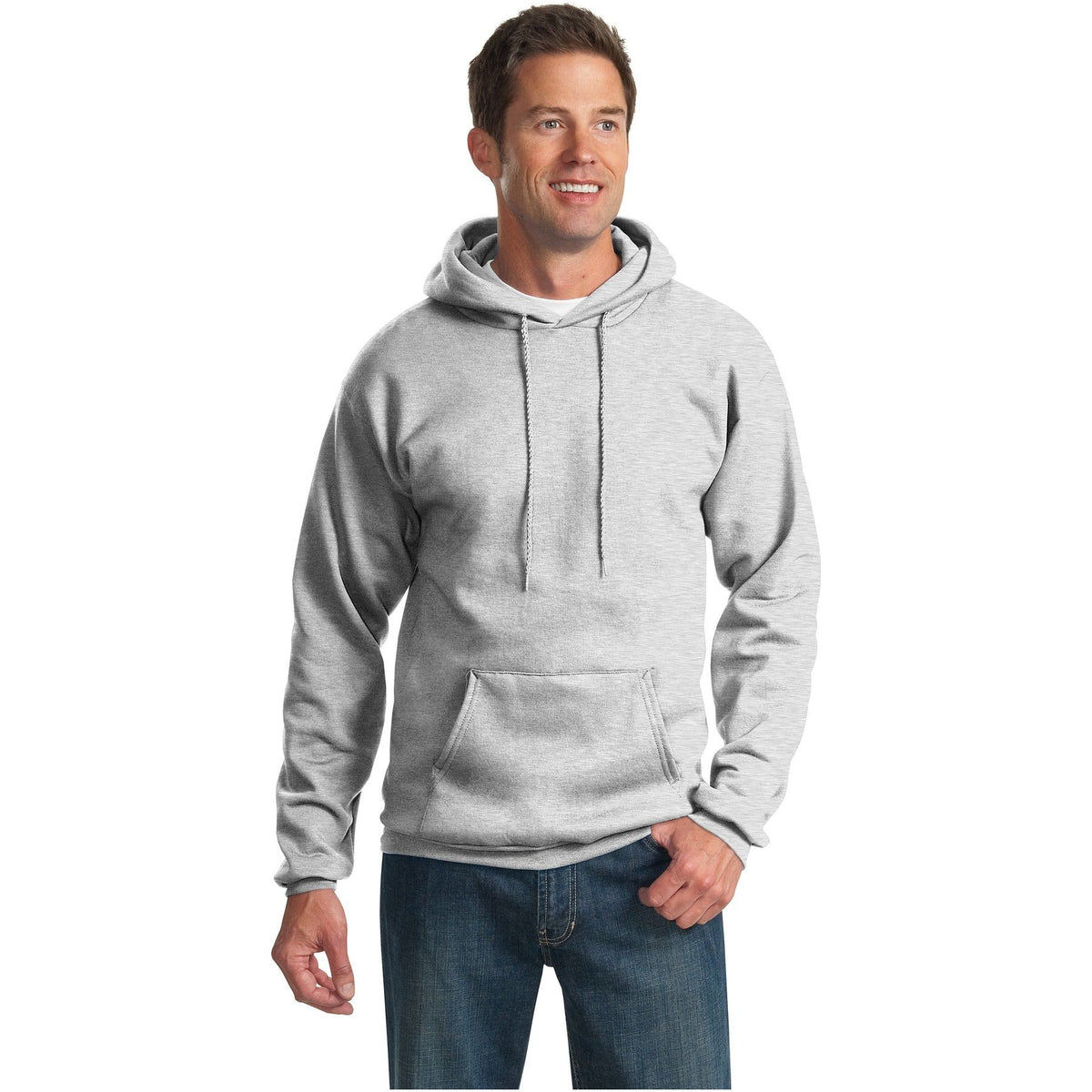 Port & Company ® Essential Fleece Pullover Hooded Sweatshirt. PC90H - Ash - Port & Company PC90H Sweatshirts/Fleece Port & Company Ash S