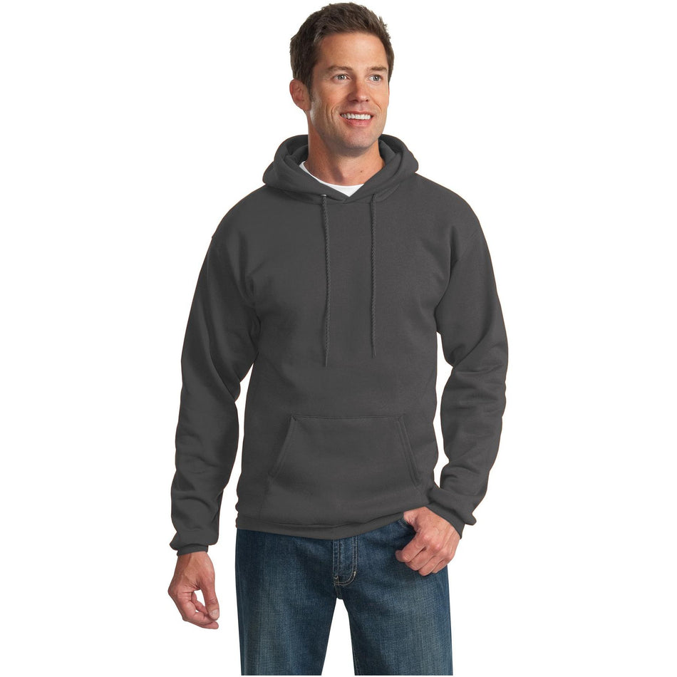 Port & Company ® Essential Fleece Pullover Hooded Sweatshirt. PC90H - Charcoal - Port & Company PC90H Sweatshirts/Fleece Port & Company Charcoal S