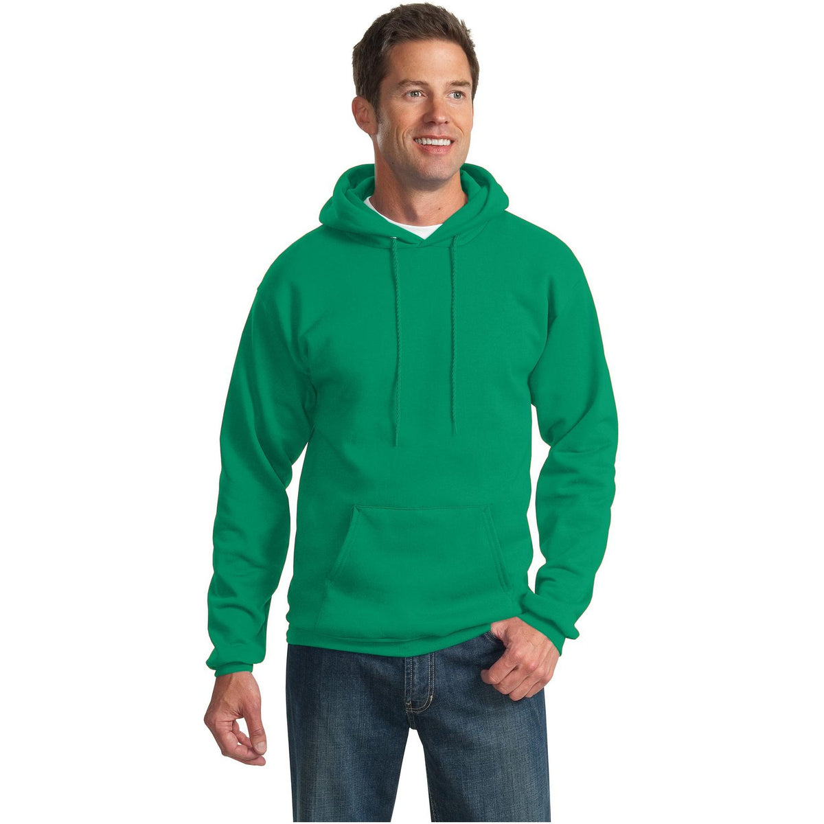 Port & Company ® Essential Fleece Pullover Hooded Sweatshirt. PC90H - Kelly Green - Port & Company PC90H Sweatshirts/Fleece Port & Company Kelly Green S