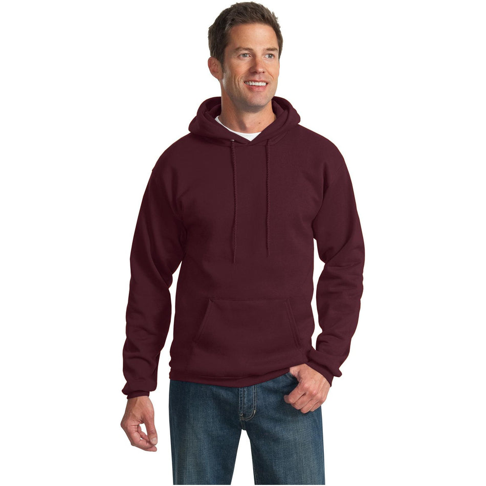 Port & Company ® Essential Fleece Pullover Hooded Sweatshirt. PC90H - Maroon - Port & Company PC90H Sweatshirts/Fleece Port & Company Maroon S