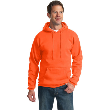 Port & Company ® Essential Fleece Pullover Hooded Sweatshirt. PC90H - Safety Orange - Port & Company PC90H Sweatshirts/Fleece Port & Company Safety Orange S