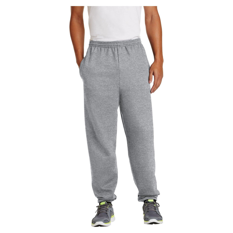 Port & Company ® - Essential Fleece Sweatpant with Pockets. PC90P - Port & Company PC90P Bottoms Port & Company Athletic Heather XS