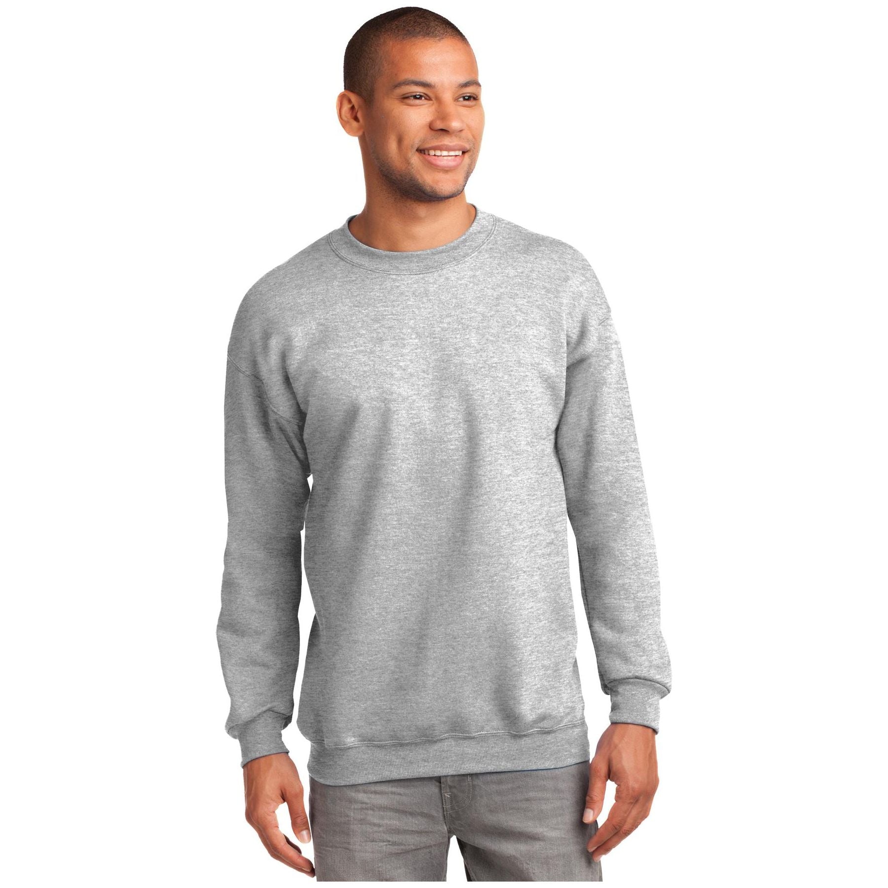 Port & Company ® Tall Essential Fleece Crewneck Sweatshirt. PC90T - Port & Company PC90T Sweatshirts/Fleece Port & Company Ash LT