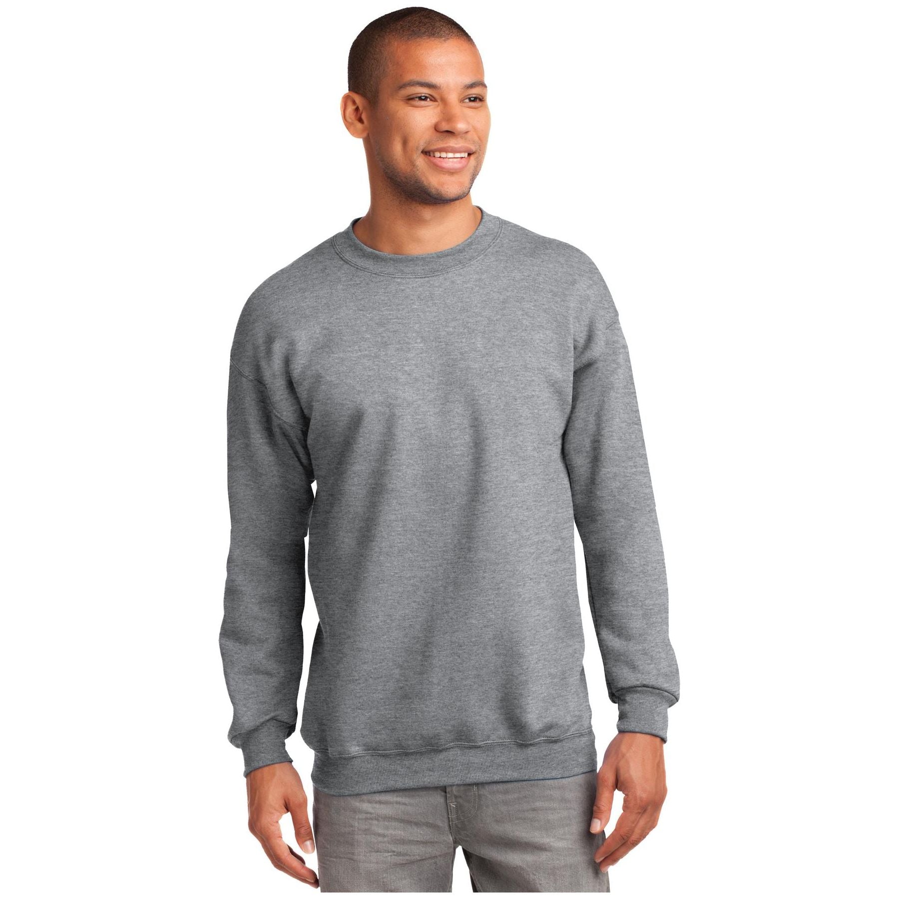 Port & Company ® Tall Essential Fleece Crewneck Sweatshirt. PC90T - Port & Company PC90T Sweatshirts/Fleece Port & Company Athletic Heather LT