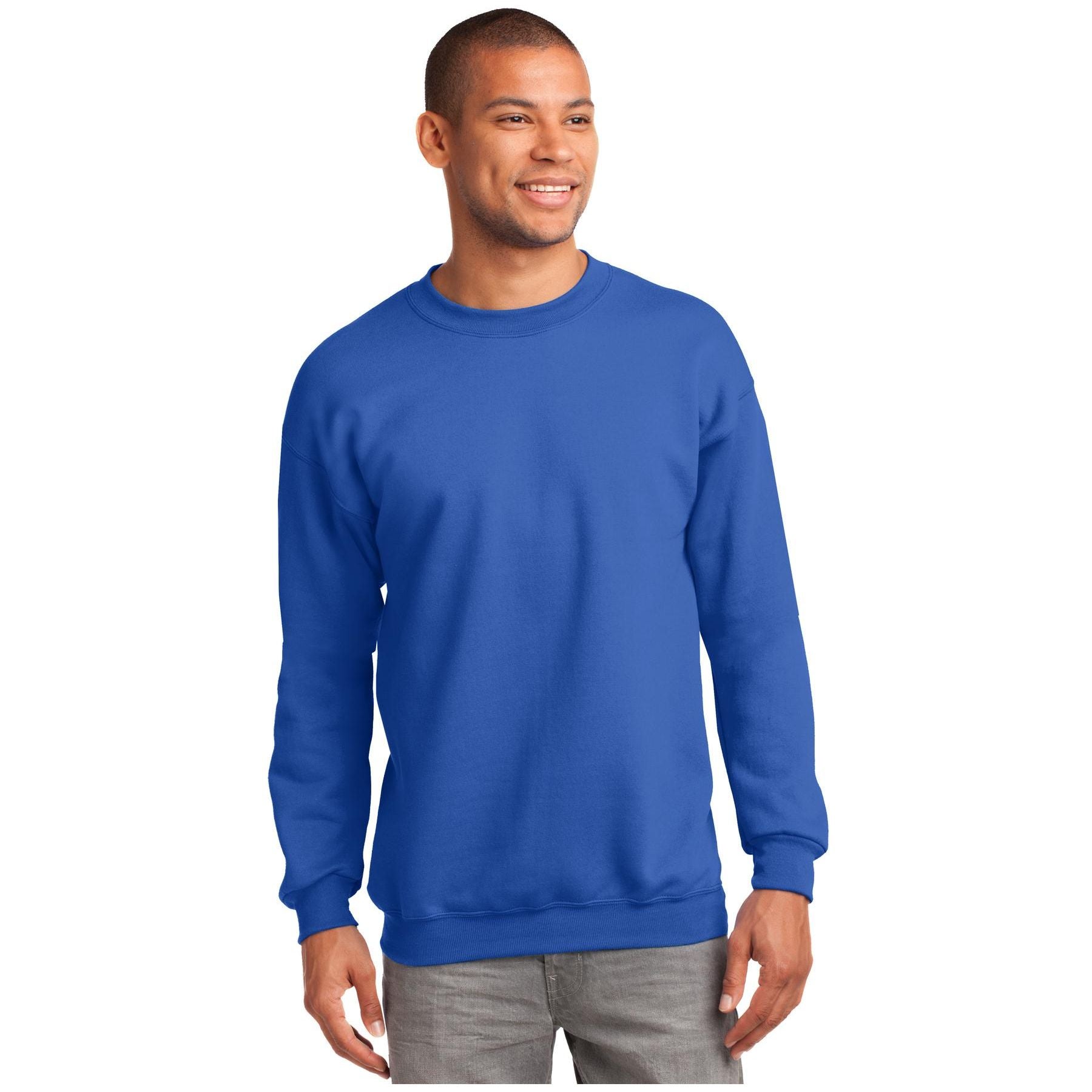 Port & Company ® Tall Essential Fleece Crewneck Sweatshirt. PC90T - Port & Company PC90T Sweatshirts/Fleece Port & Company Royal LT