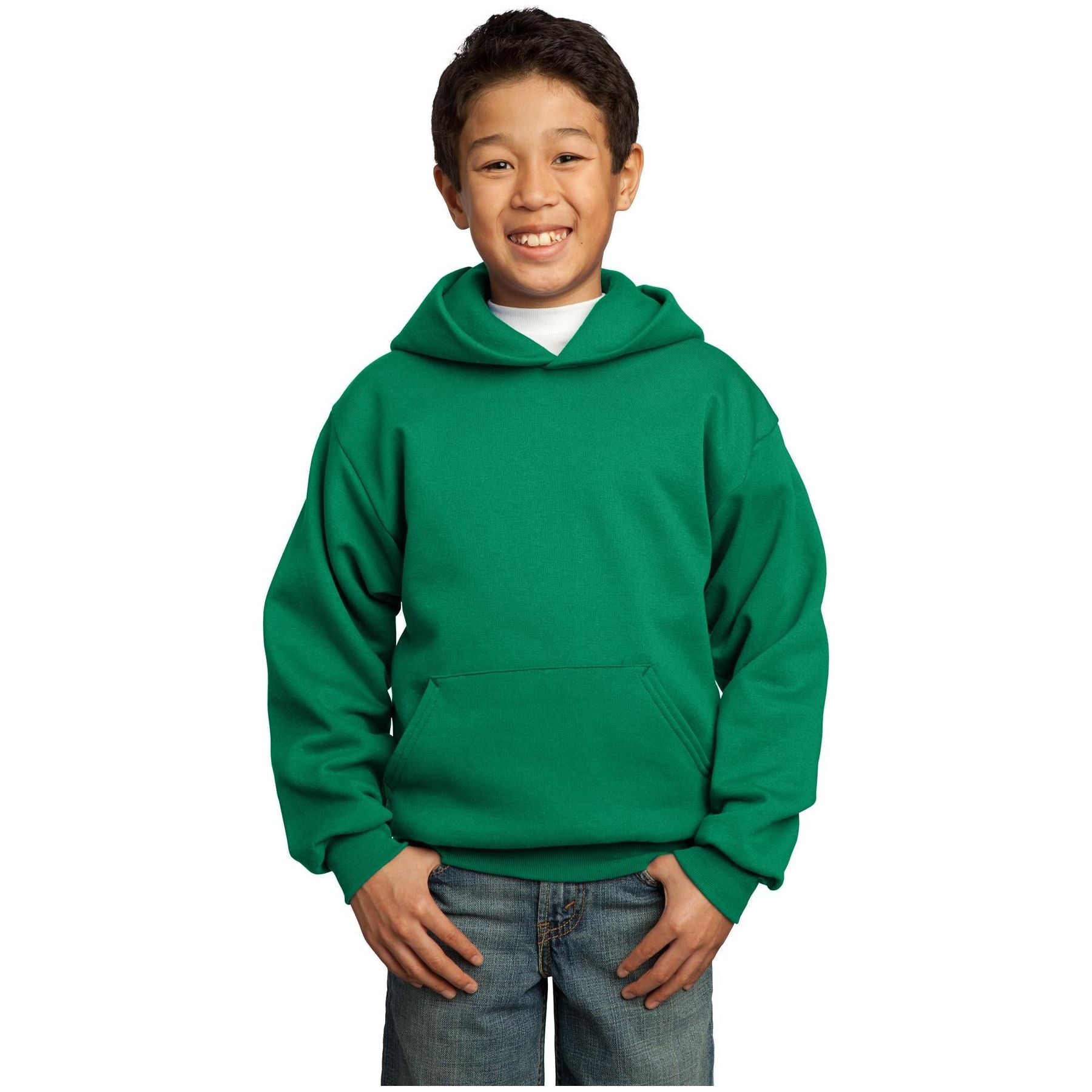 Port & Company ® - Youth Core Fleece Pullover Hooded Sweatshirt. PC90YH - Kelly Green - Port & Company PC90YH Sweatshirts/Fleece Port & Company Kelly Green XS