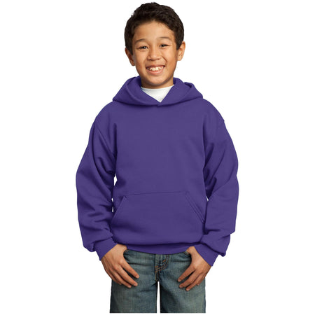 Port & Company ® - Youth Core Fleece Pullover Hooded Sweatshirt. PC90YH - Purple - Port & Company PC90YH Sweatshirts/Fleece Port & Company Purple XS