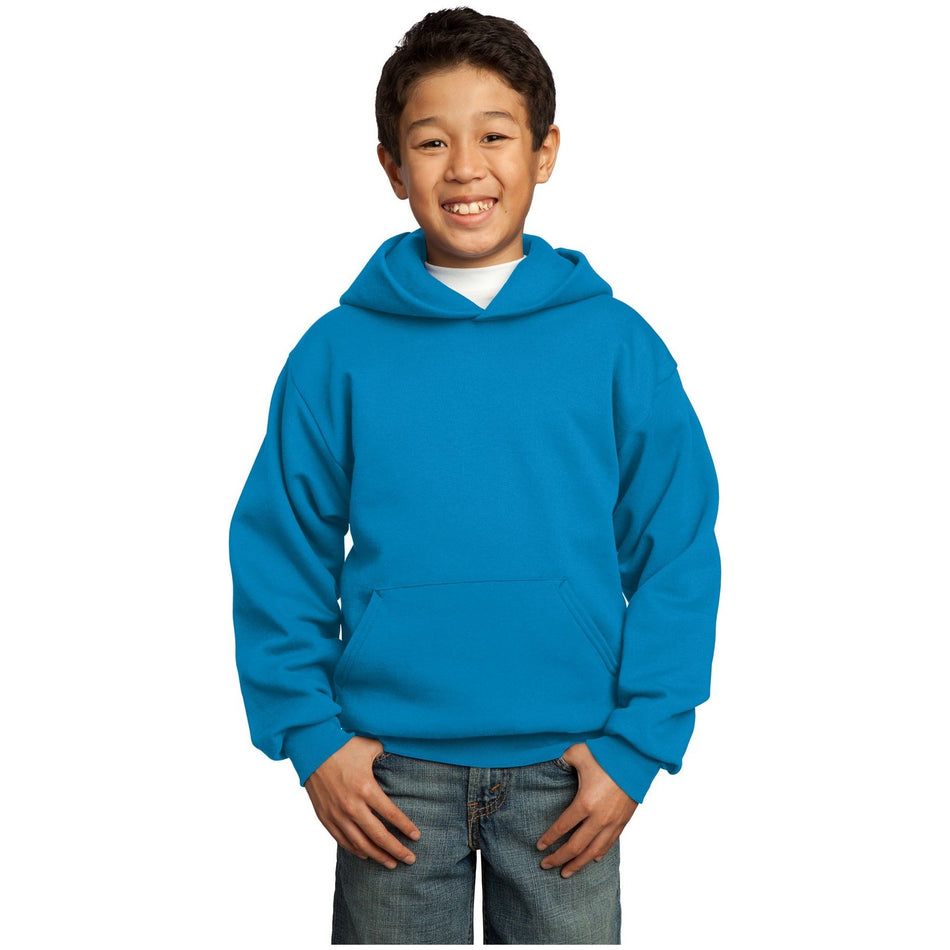 Port & Company ® - Youth Core Fleece Pullover Hooded Sweatshirt. PC90YH - Sapphire - Port & Company PC90YH Sweatshirts/Fleece Port & Company Sapphire XS