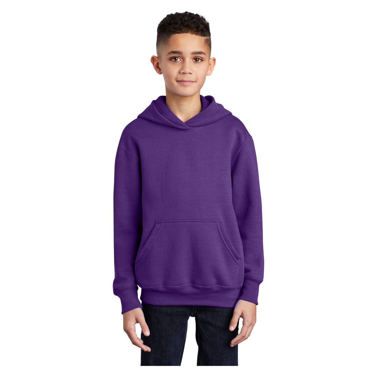 Port & Company ® - Youth Core Fleece Pullover Hooded Sweatshirt. PC90YH - Team Purple - Port & Company PC90YH Sweatshirts/Fleece Port & Company Team Purple XS