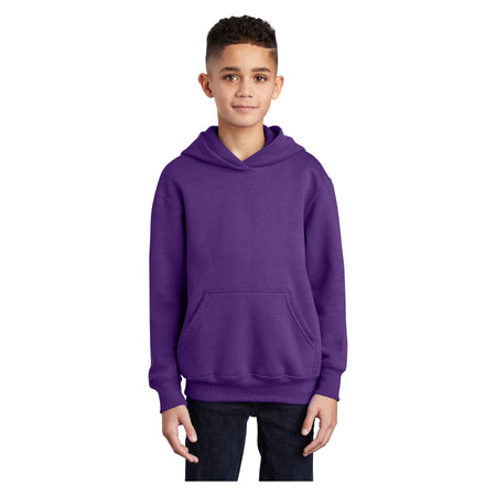 Port & Company ® - Youth Core Fleece Pullover Hooded Sweatshirt. PC90YH - Team Purple - Port & Company PC90YH Sweatshirts/Fleece Port & Company Team Purple XS