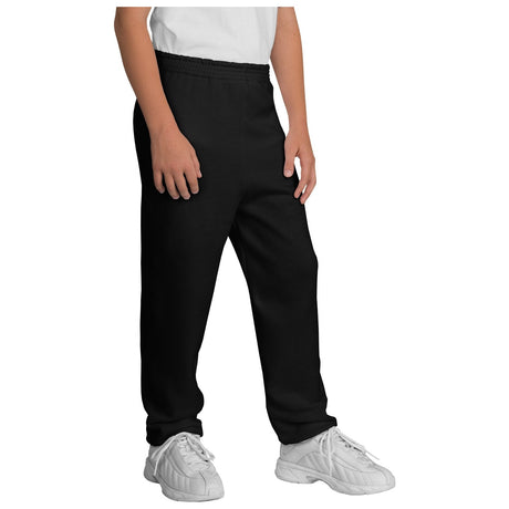 Port & Company ® - Youth Core Fleece Sweatpant. PC90YP - Port & Company PC90YP Bottoms Port & Company Jet Black XS