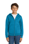 Port & Co ™  Youth Core Fleece Full-Zip Hooded Sweatshirt.  PC90YZH - Port & Company PC90YZH