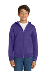 Port & Co ™  Youth Core Fleece Full-Zip Hooded Sweatshirt.  PC90YZH - Port & Co PC90YZH