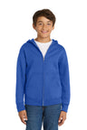 Port & Co ™  Youth Core Fleece Full-Zip Hooded Sweatshirt.  PC90YZH - Port & Co PC90YZH