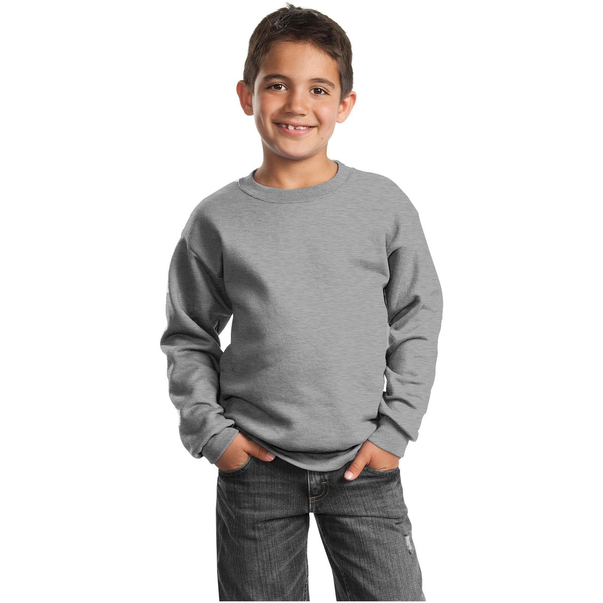 Port & Company ® Youth Core Fleece Crewneck Sweatshirt. PC90Y - Port & Company PC90Y Sweatshirts/Fleece Port & Company Athletic Heather XS