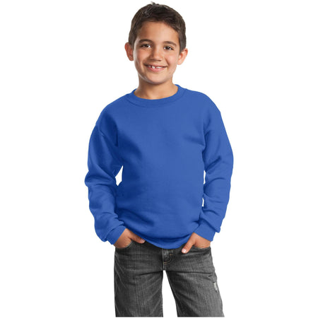 Port & Company ® Youth Core Fleece Crewneck Sweatshirt. PC90Y - Port & Company PC90Y Sweatshirts/Fleece Port & Company