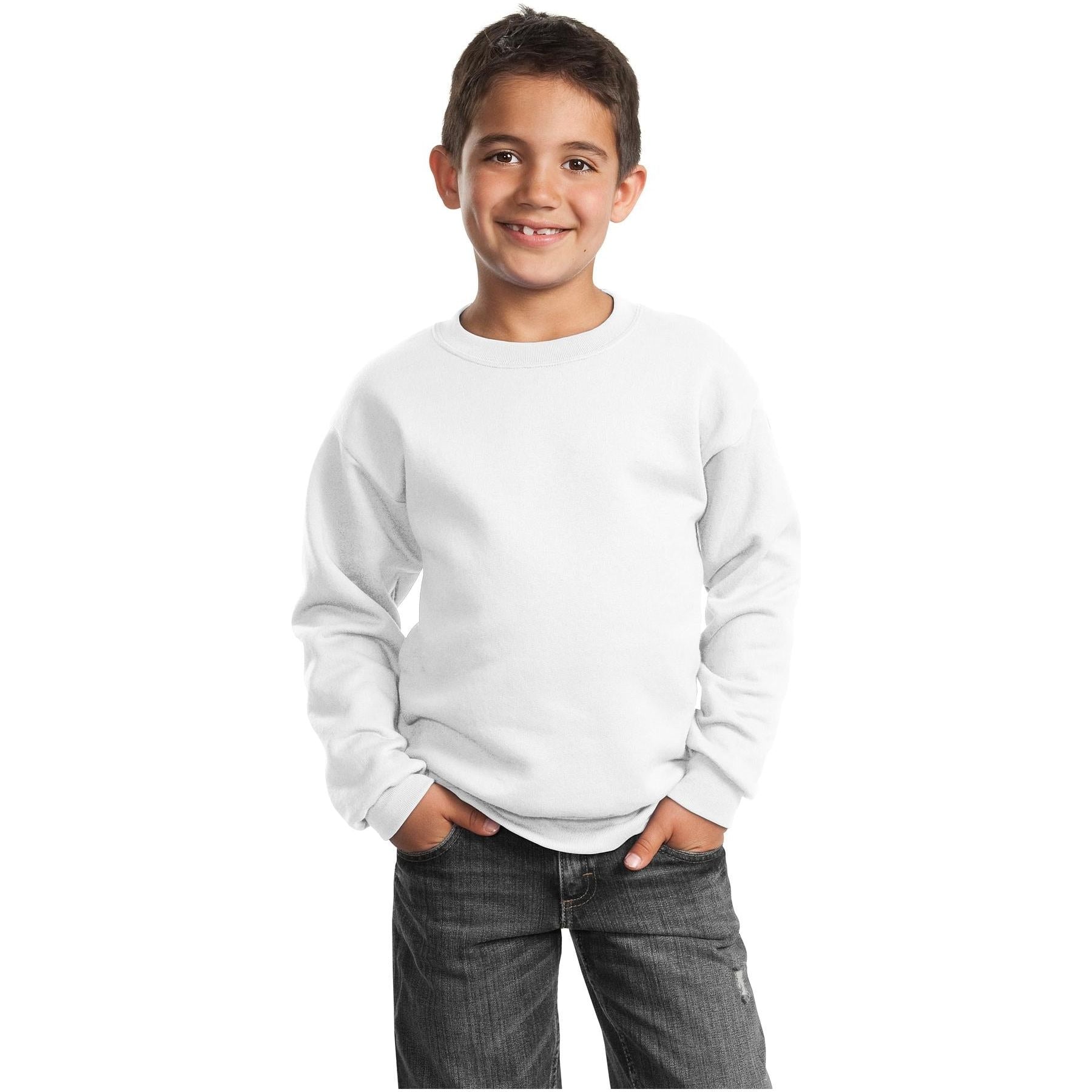 Port & Company ® Youth Core Fleece Crewneck Sweatshirt. PC90Y - Port & Company PC90Y Sweatshirts/Fleece Port & Company