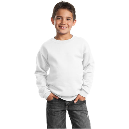 Port & Company ® Youth Core Fleece Crewneck Sweatshirt. PC90Y - Port & Company PC90Y Sweatshirts/Fleece Port & Company