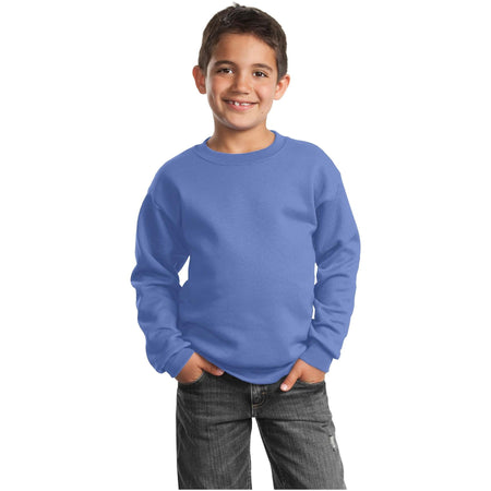 Port & Company ® Youth Core Fleece Crewneck Sweatshirt. PC90Y - Port & Company PC90Y Sweatshirts/Fleece Port & Company Carolina Blue XS