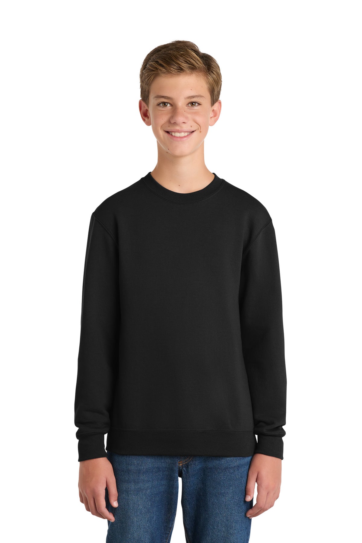 Port & Co PC90Y Youth Core Fleece Crewneck Sweatshirt | Wholesale Youth Crewnecks