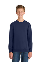 Port & Co PC90Y Youth Core Fleece Crewneck Sweatshirt | Wholesale Youth Crewnecks