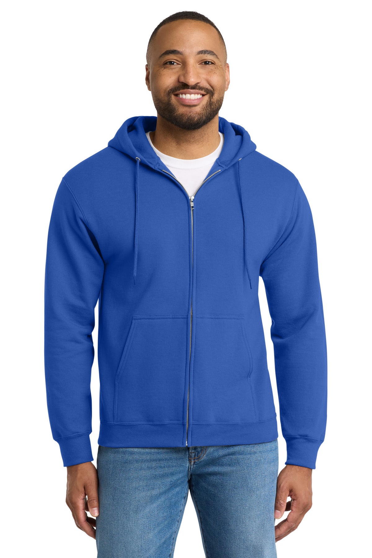 Port & Co ™  Tall Essential Fleece Full-Zip Hooded Sweatshirt. PC90ZHT - Port & Co PC90ZHT