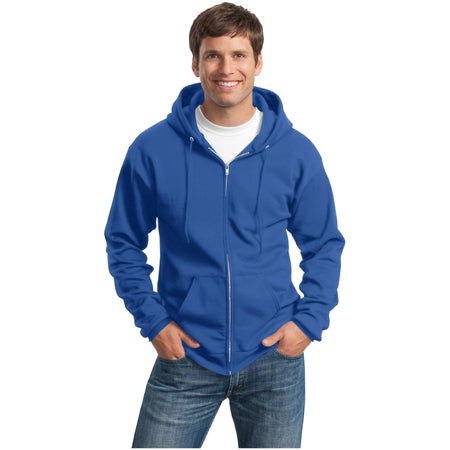 Port & Company ® Tall Essential Fleece Full-Zip Hooded Sweatshirt. PC90ZHT - Port & Company PC90ZHT Sweatshirts/Fleece Port & Company Royal LT