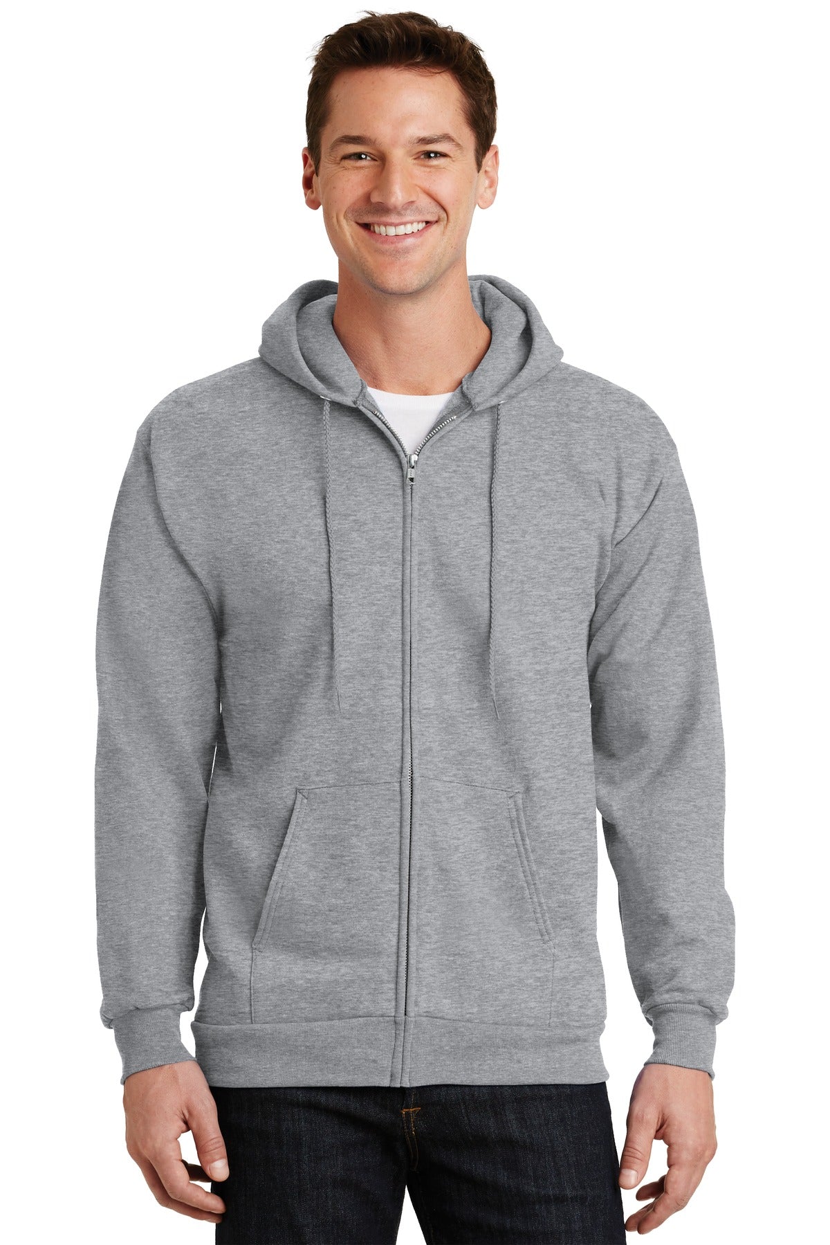 Port & Co ™  Essential Fleece Full-Zip Hooded Sweatshirt.  PC90ZH - Port & Company PC90ZH