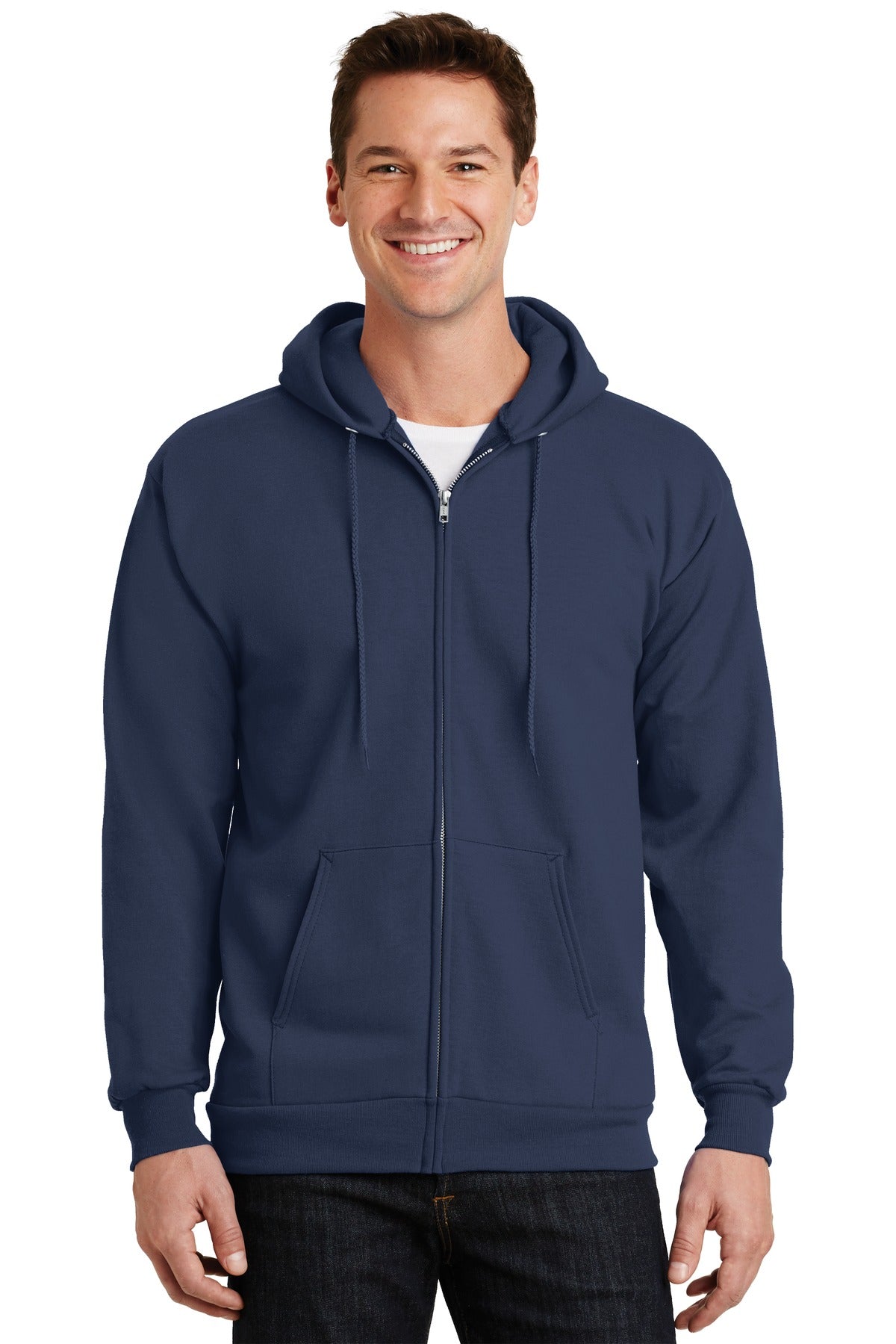 Port & Co ™  Essential Fleece Full-Zip Hooded Sweatshirt.  PC90ZH - Port & Company PC90ZH