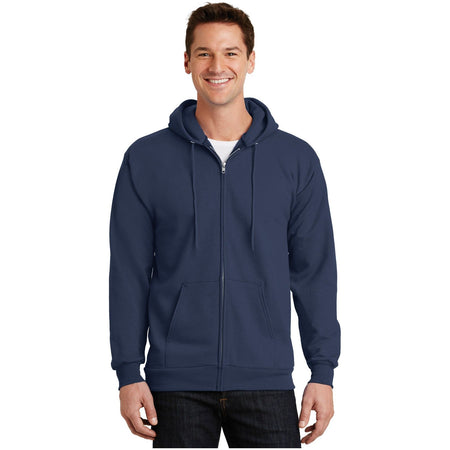 Port & Company ® Essential Fleece Full-Zip Hooded Sweatshirt. PC90ZH - Port & Company PC90ZH Sweatshirts/Fleece Port & Company Navy S