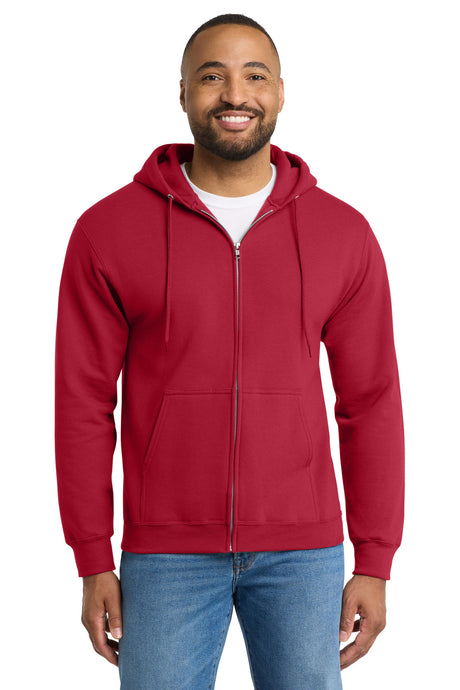 Port & Company PC90ZH Essential Fleece Full-Zip Hooded Sweatshirt | Port & Co PC90ZH