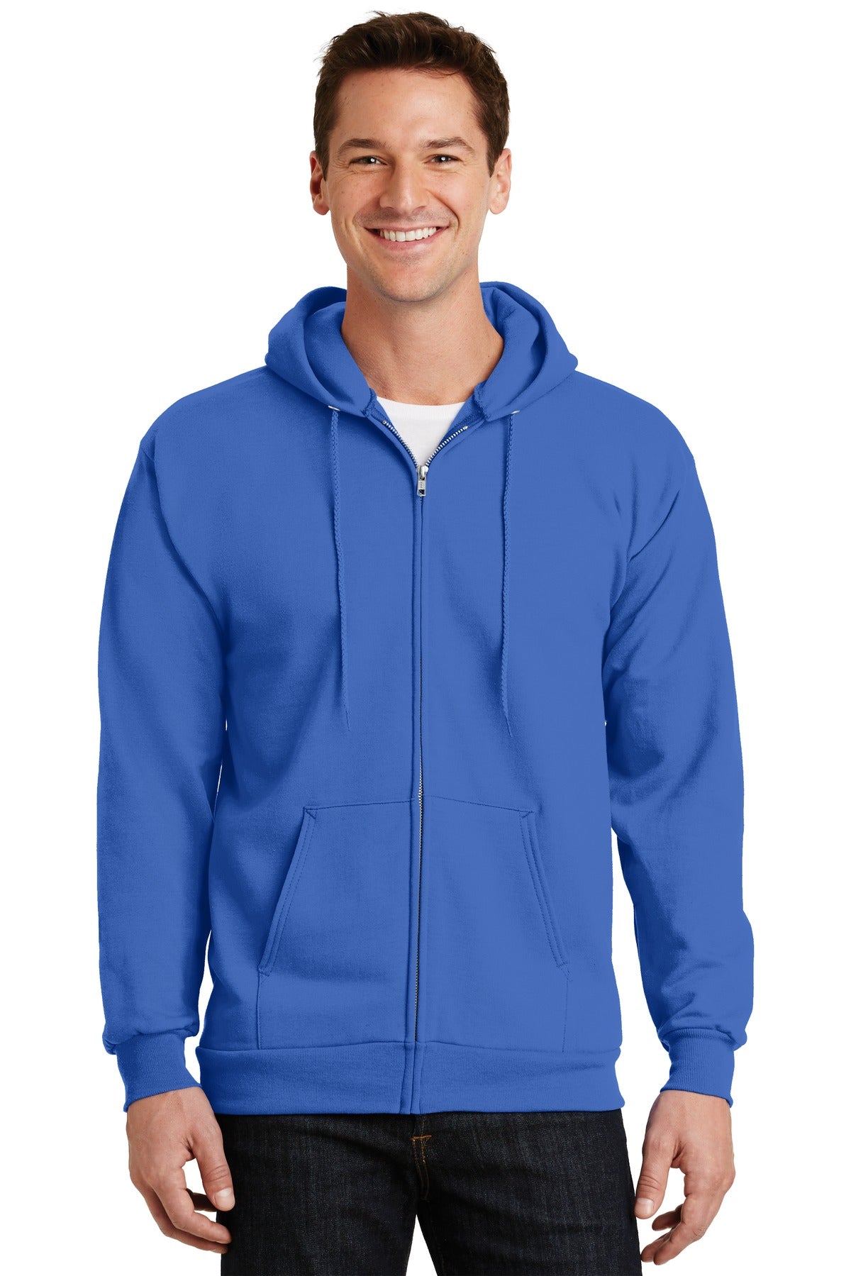 Port & Co ™  Essential Fleece Full-Zip Hooded Sweatshirt.  PC90ZH - Port & Company PC90ZH