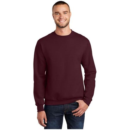 Port & Company ® Essential Fleece Crewneck Sweatshirt. PC90 - Maroon - Port & Company PC90 Sweatshirts/Fleece Port & Company Maroon S