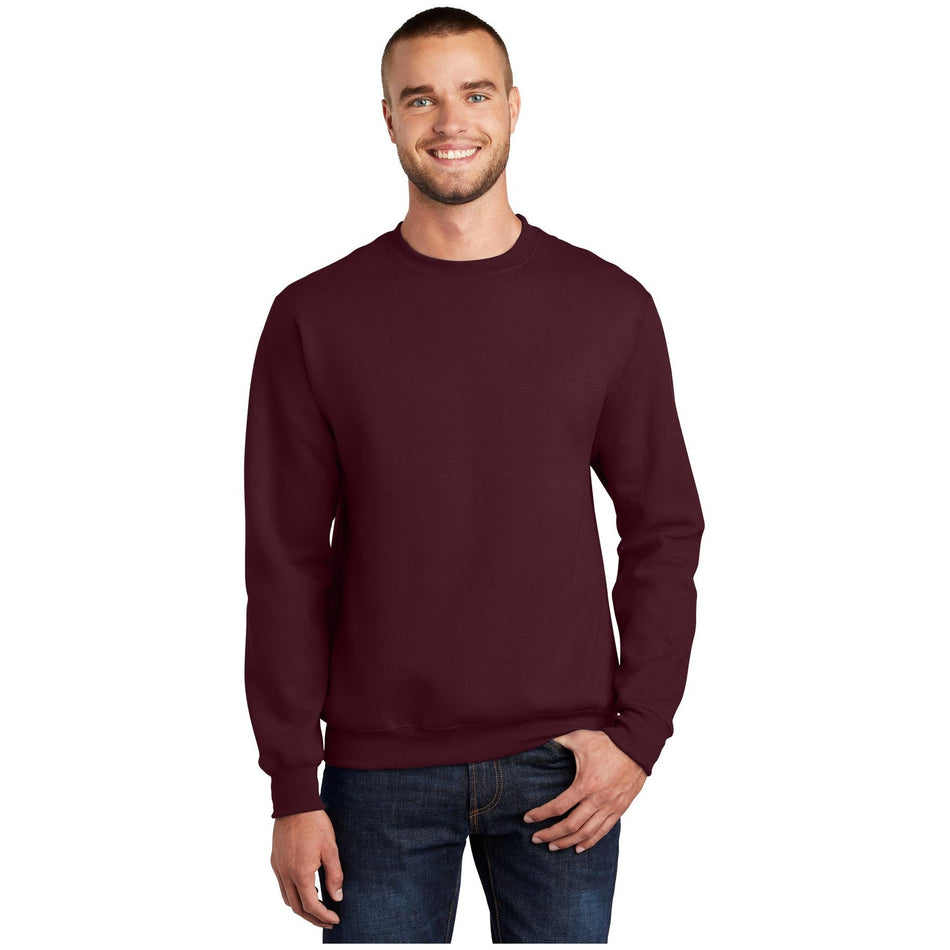 Port & Company ® Essential Fleece Crewneck Sweatshirt. PC90 - Maroon - Port & Company PC90 Sweatshirts/Fleece Port & Company Maroon S