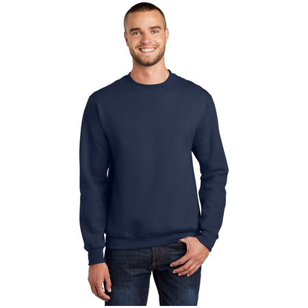 Port & Company ® Essential Fleece Crewneck Sweatshirt. PC90 - Navy - Port & Company PC90 Sweatshirts/Fleece Port & Company Navy S