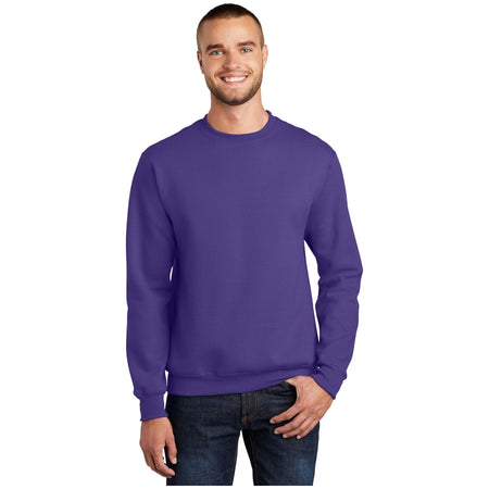 Port & Company ® Essential Fleece Crewneck Sweatshirt. PC90 - Purple - Port & Company PC90 Sweatshirts/Fleece Port & Company Purple S