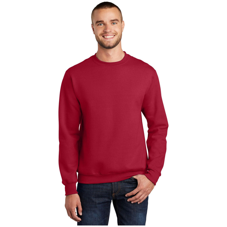 Port & Company ® Essential Fleece Crewneck Sweatshirt. PC90 - Red - Port & Company PC90 Sweatshirts/Fleece Port & Company Red S