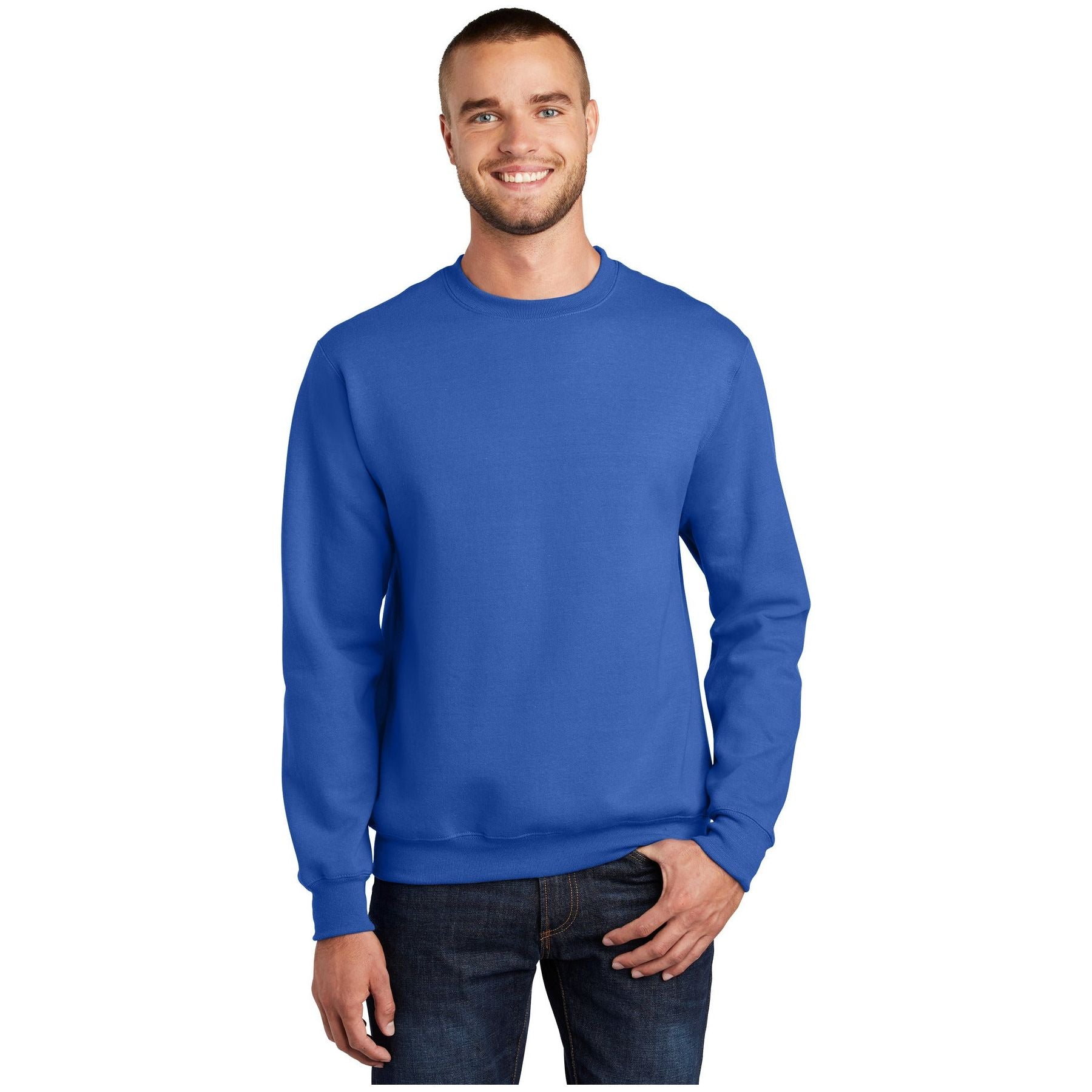 Port & Company ® Essential Fleece Crewneck Sweatshirt. PC90 - Royal - Port & Company PC90 Sweatshirts/Fleece Port & Company Royal S