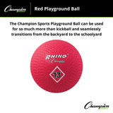 Champion Sports PLAYGROUND BALL, RED 5" D