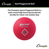 Champion Sports PLAYGROUND BALL, RED 5" D