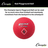 Champion Sports PLAYGROUND BALL, RED 5" D