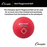 Champion Sports PLAYGROUND BALL, RED 5" D