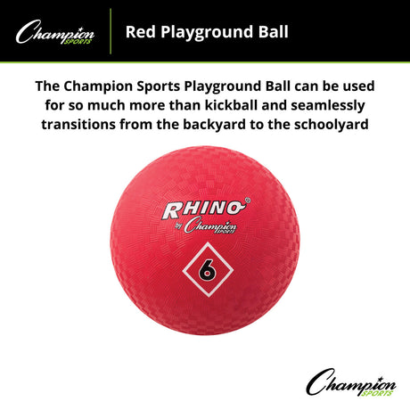 Champion Sports PLAYGROUND BALL, RED 5" D