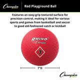 Champion Sports PLAYGROUND BALL, RED 5" D
