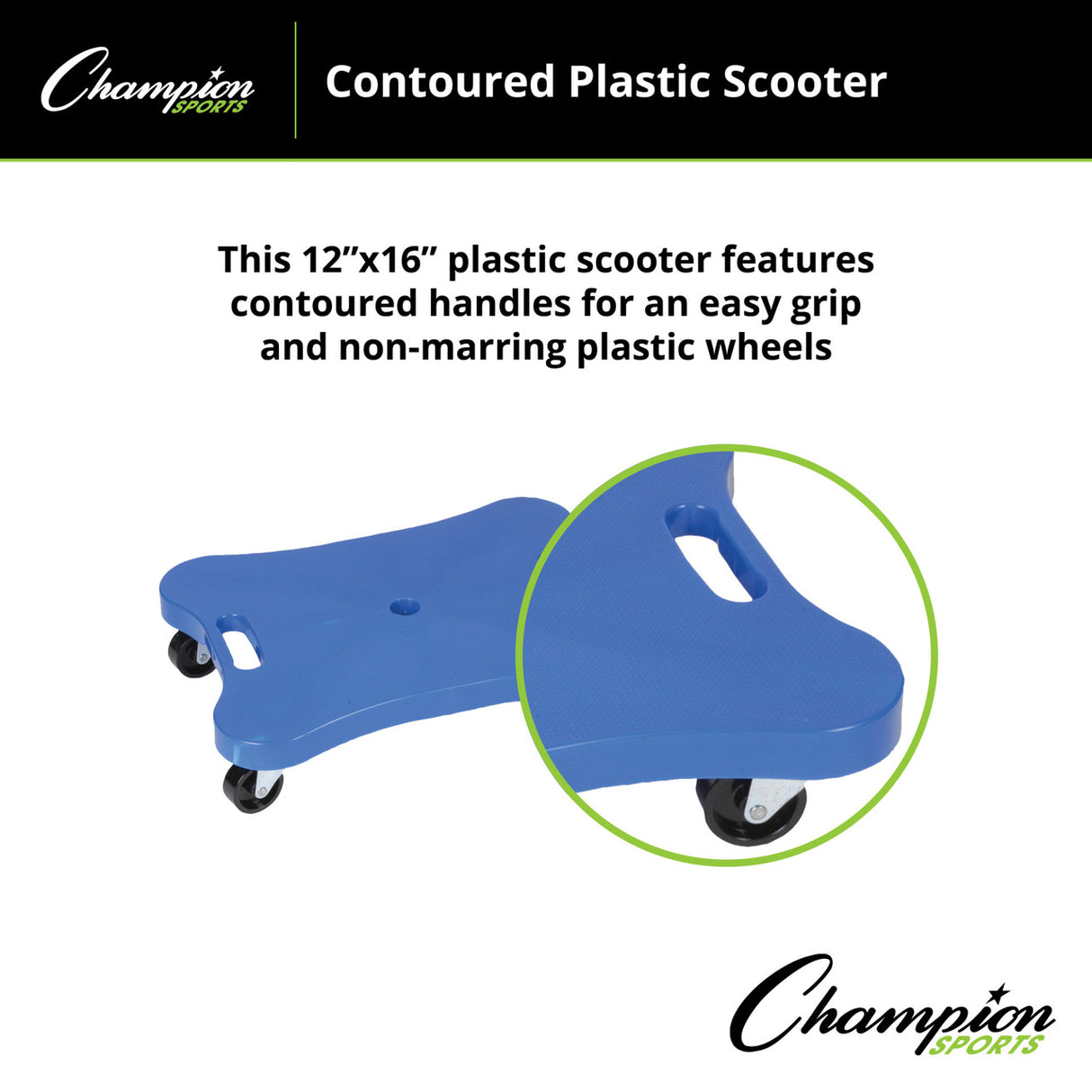 Champion Sports CONTOURED PLASTIC SCOOTER