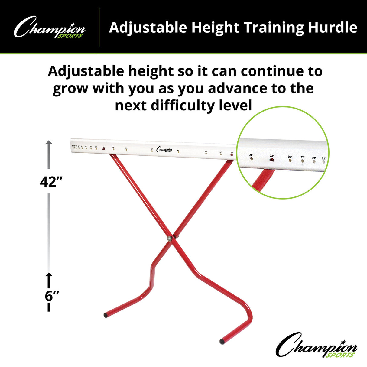 Champion Sports ADJUSTABLE TRAINING HURDLE