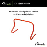 Champion Sports SPEED HURDLE 12" H, SINGLE