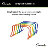 Champion Sports SPEED HURDLE 12" H, SINGLE