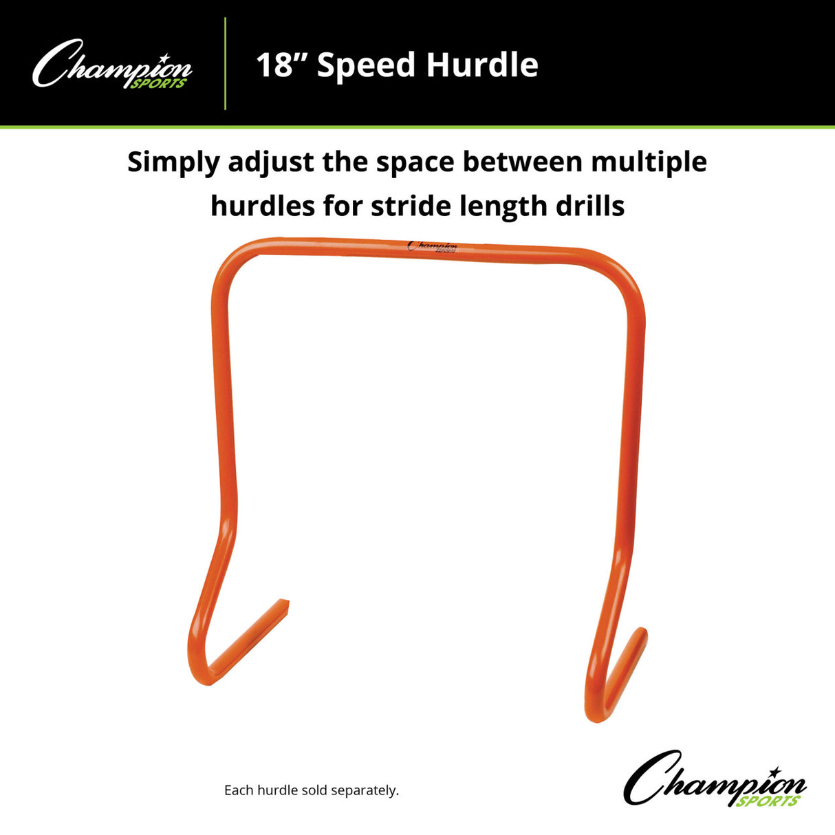 Champion Sports SPEED HURDLE 12" H, SINGLE