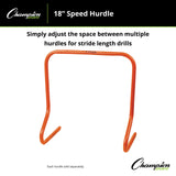 Champion Sports SPEED HURDLE 12" H, SINGLE